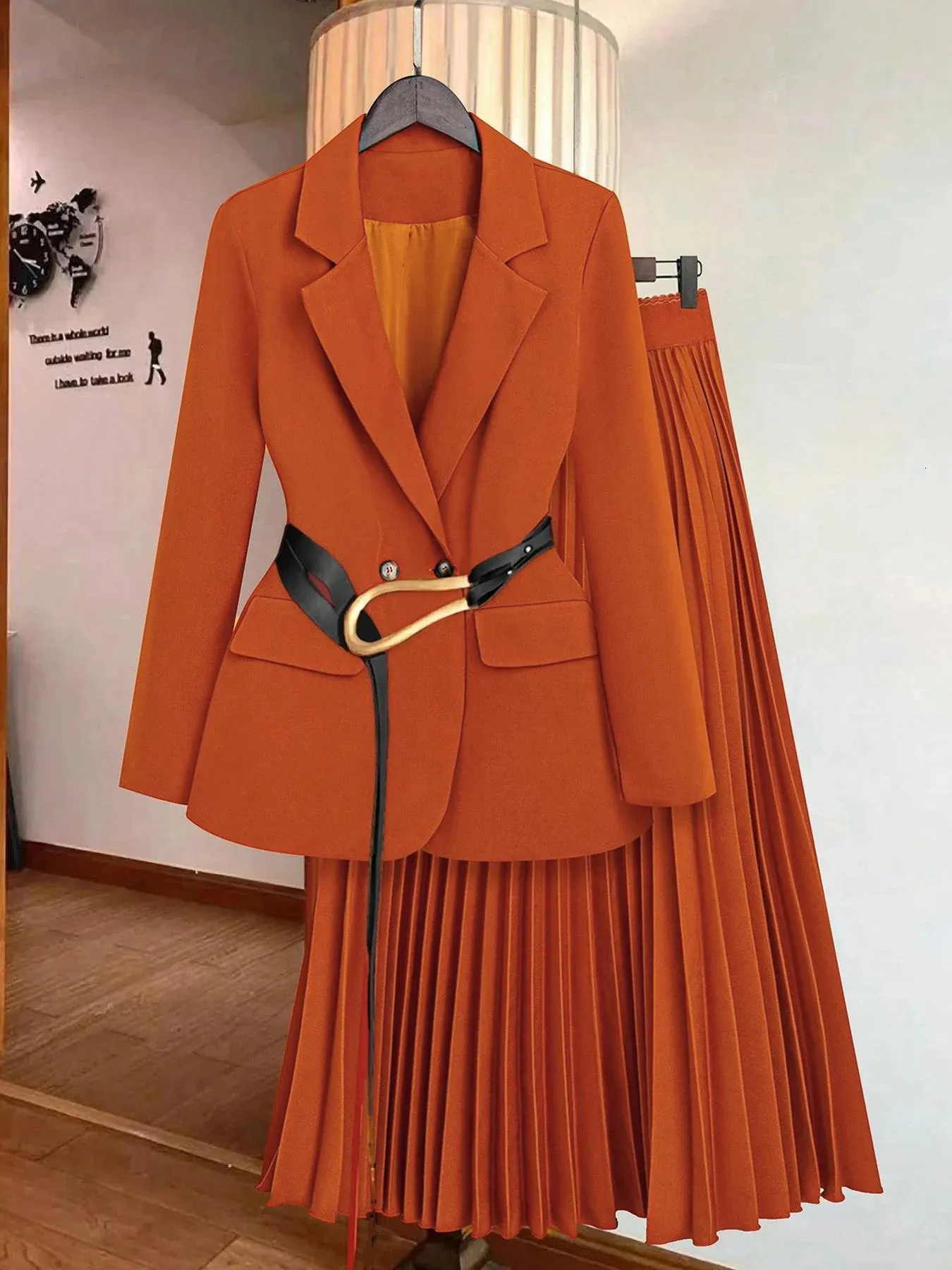 Womens TwoPiece Set Skirt Blazer Jacket No Belt From 22,89