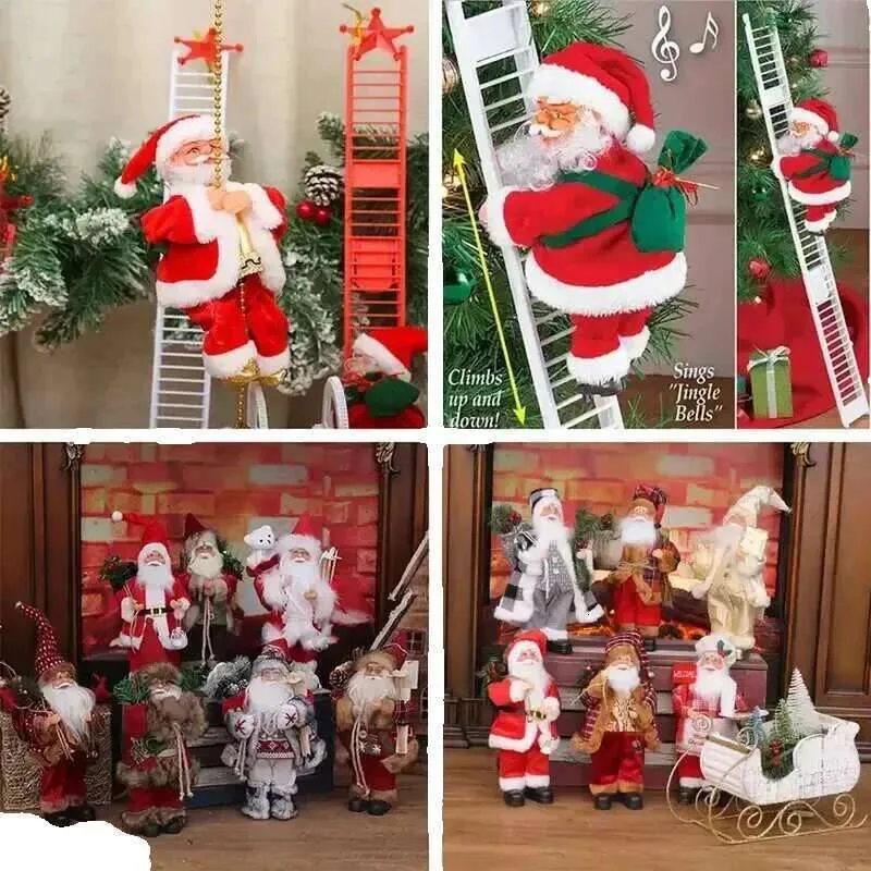 GOBRO Père Noël Escalade échelle à Suspendre En Peluche Decoration