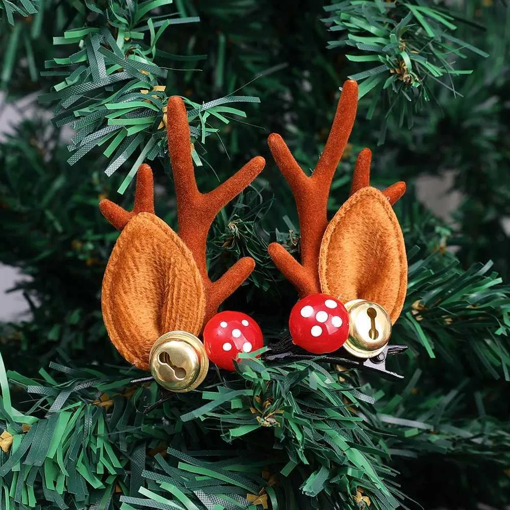 Cervo Antler Fiore Fascia Natale Renna Antlers Fascia Albero Ramo Cerchio per Capelli Copricapo Accessori per Capelli per Donne Ragazza Natale Bomboniere Regalo Caffè Leggero