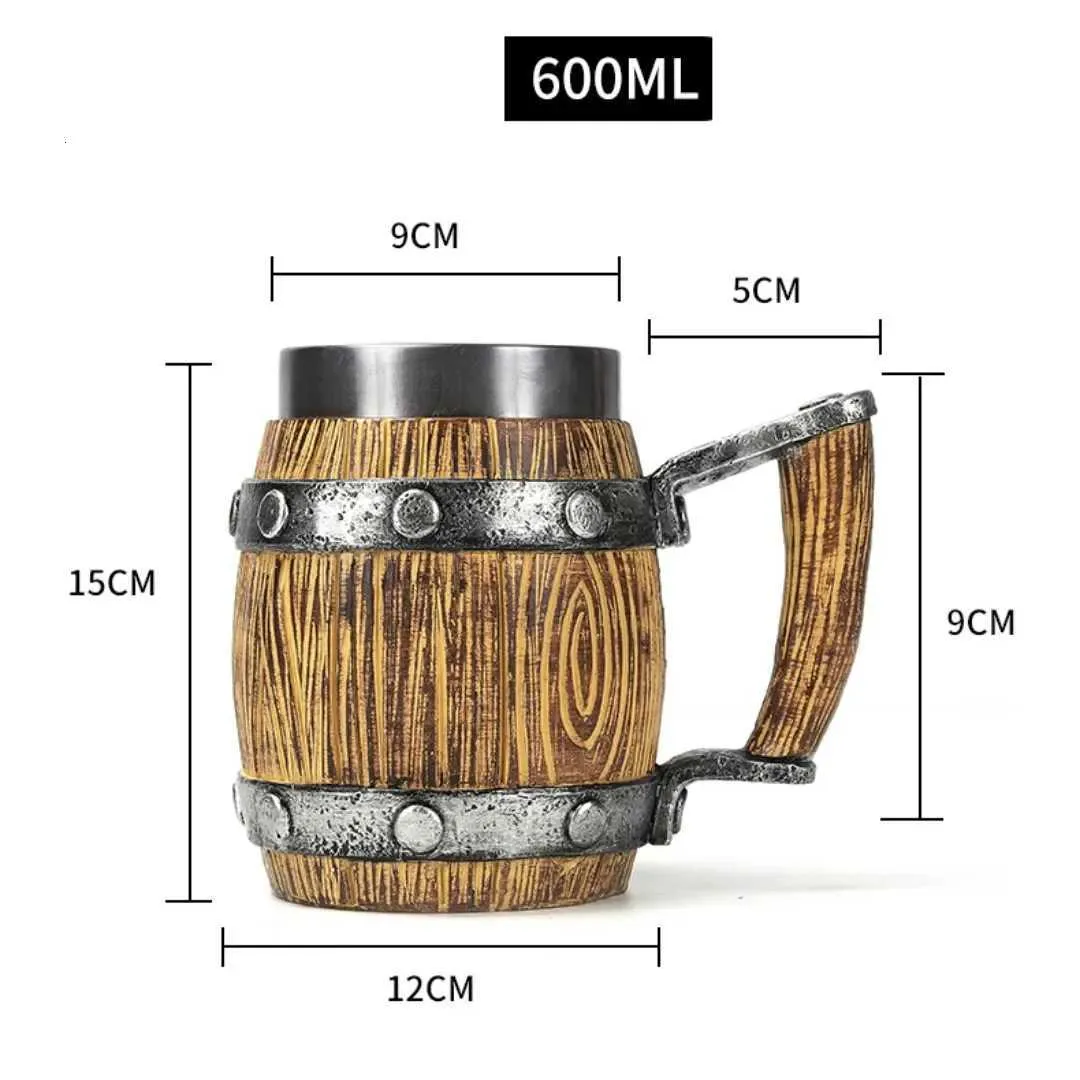 Tazza da caffè in acciaio inox Creative Mug, tazza vichinga, in