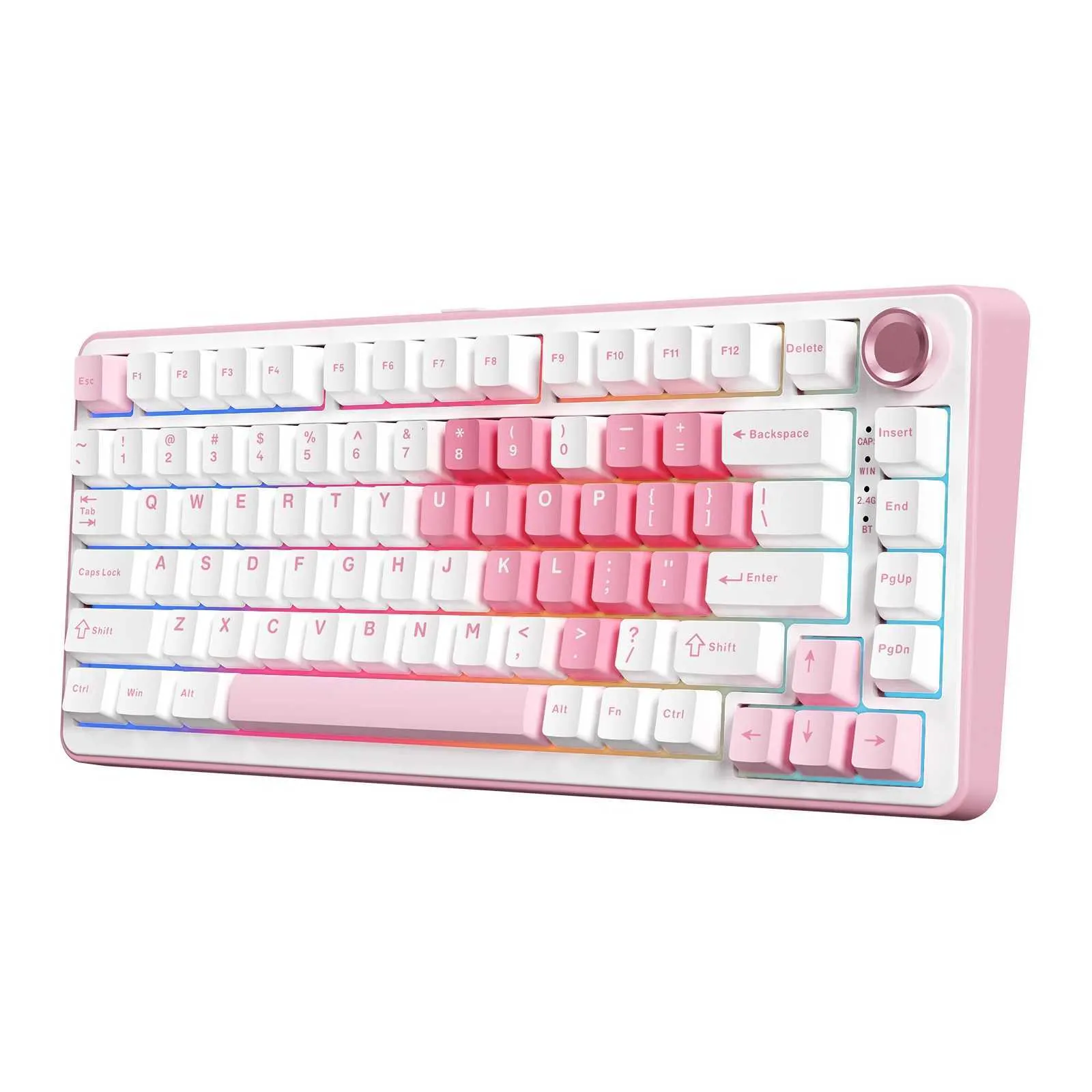 YUNZII B75 PRO メカニカル ゲーミング キーボード ホワイト ハート