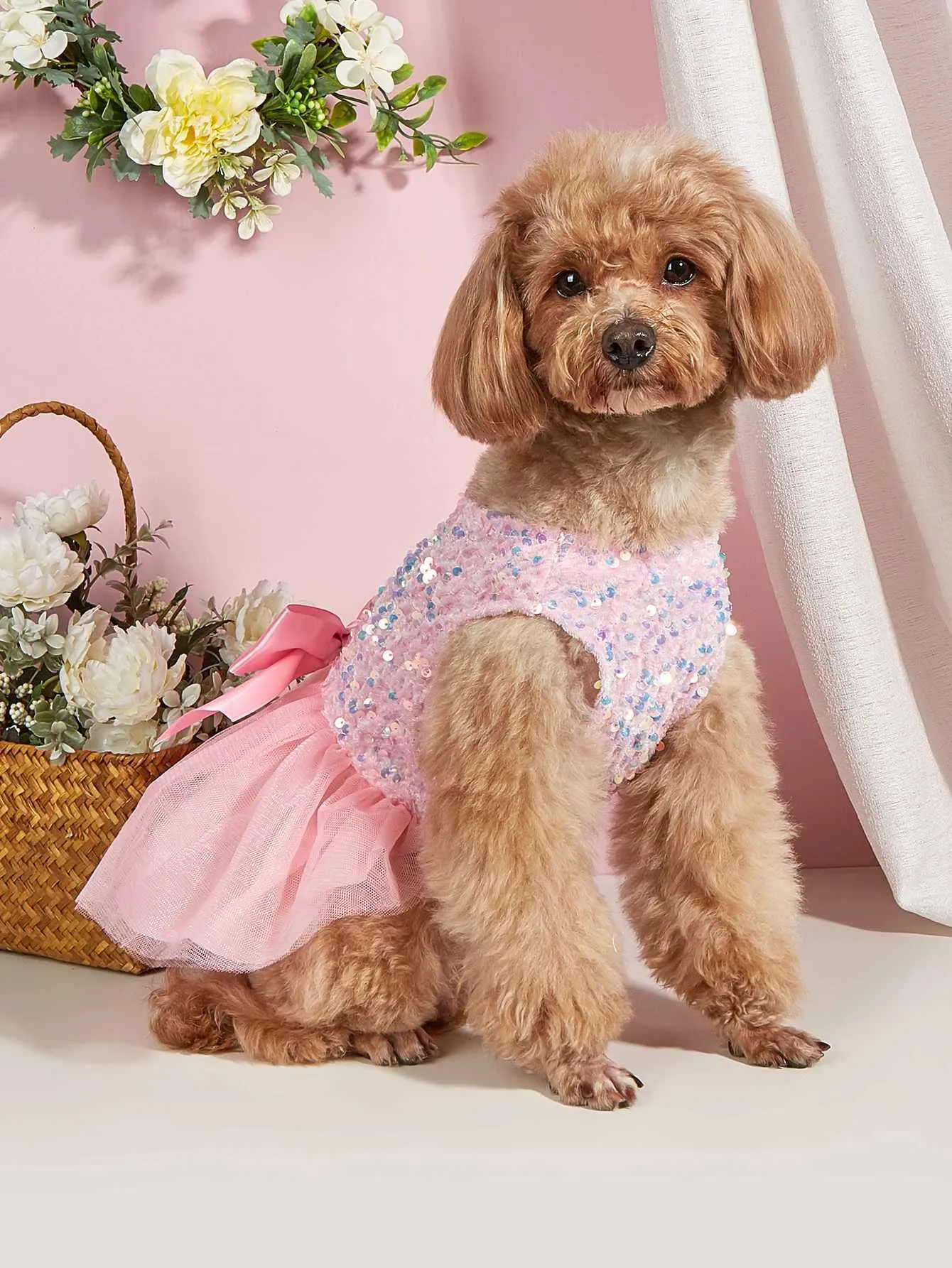 dog sequin dress All That Glitters Pink And Gold Sequin Party Dog Dress