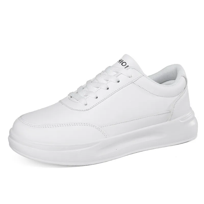 Paar-Style Weiß für Damen Frühling Neu Vielseitig Student Sport Flache Sohle Lässig Dicke Sohle Höhenvergrößerungsbrett_voghion.com