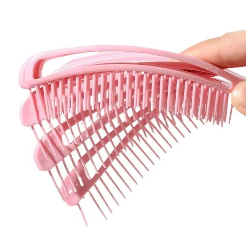 Shell Shaped Hollow Plastic Massage Comb 4.37 in 111 mm Anti-Static Dry ...
