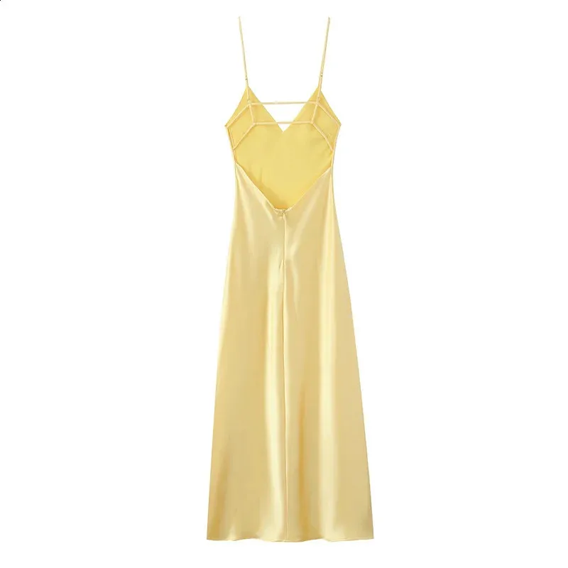 knee length dresses for ladies Burning Stars Maxi Dress Yellow