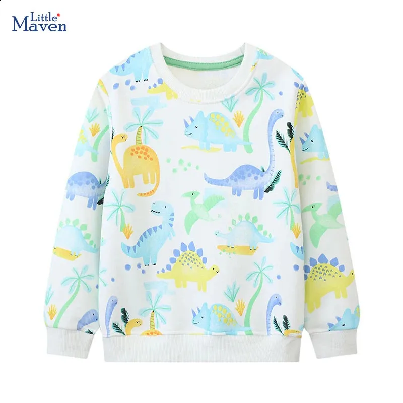 Little Maven Boys' Cartoon Dinosaur Hoodie: Cotton Sports Shirt for ...
