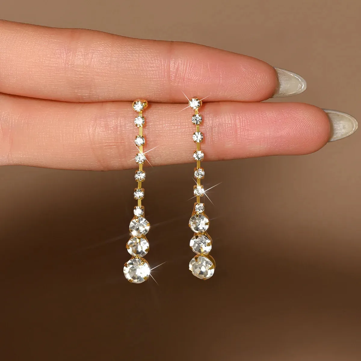 Orecchini Pendenti Lunghi Vintage Con Perle E Nappe Oro - A Goccia Con Catena, Gioiello Matrimonio E Sposa