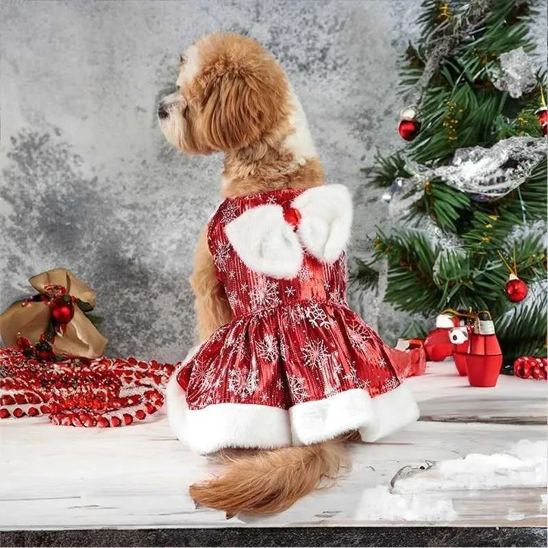 cheap dog christmas dresses Pet Dog Christmas Clothes Costume, Dog Clothes for Small Medium Dogs and Cats-Small Sizes
