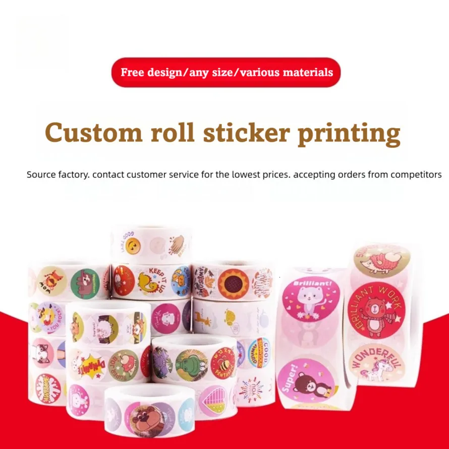 Custom DIY Colorful Cartoon Tape Stickers Round... From Shdzbzzp, $10. ...