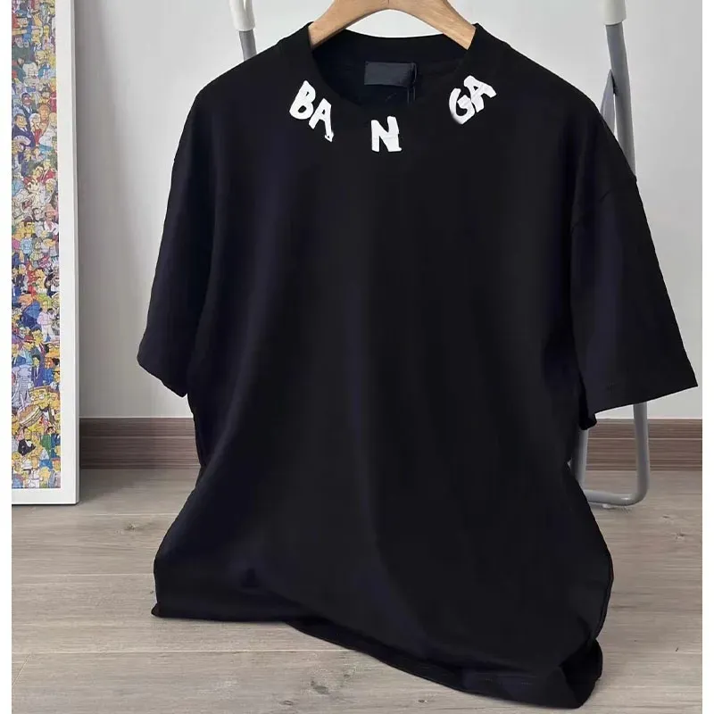 Wholesale Paris Print French Brand Black Oversized T Shirt Unisex