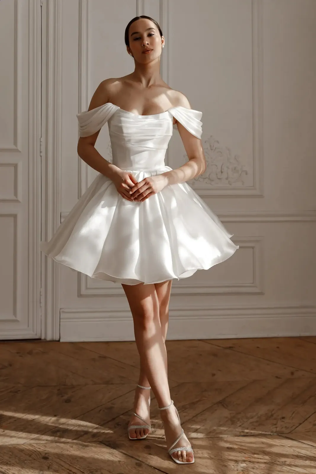 classy elegant white cocktail dress Classy White Cocktail Dress Cavosen Evening Dresses For Women Elegant  Classy White Ruffle Sleeve Sleeveless A-