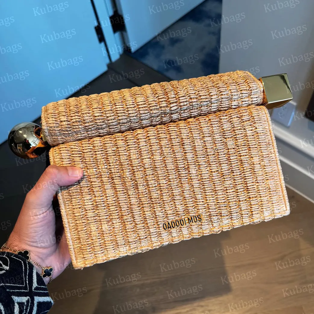 The Rond Carre Straw Raffia Clutch Bags Summer From Kubags