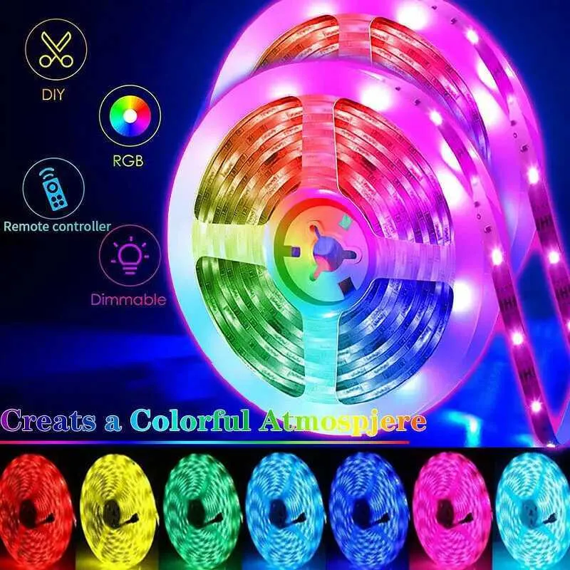 USB LED Strip Lights 0.8m APP Control Color Changing RGB Flexible Lamp ...