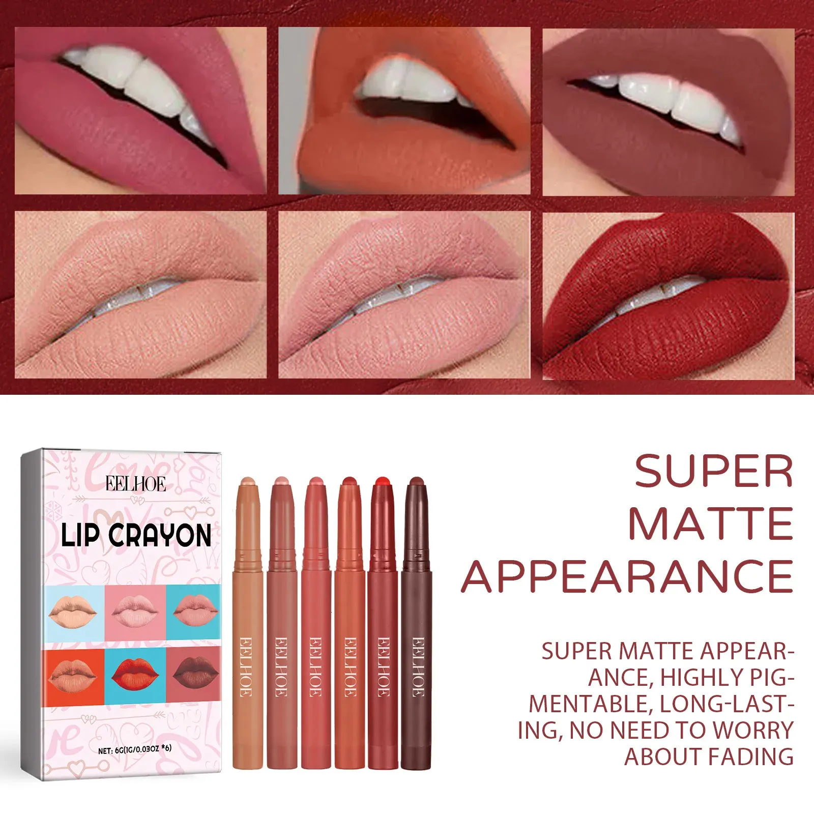 Fadeless Waterproof Buxom Lip Gloss Set Matte Finish, Long Lasting ...