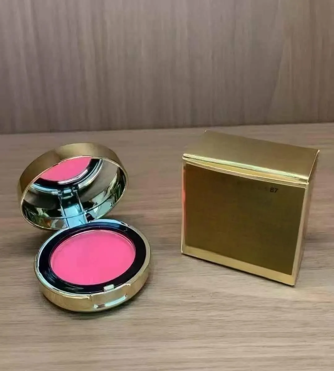 Luxury Makeup Leather Blush Sample 3g Pocket Blush With Mirror Natural ...