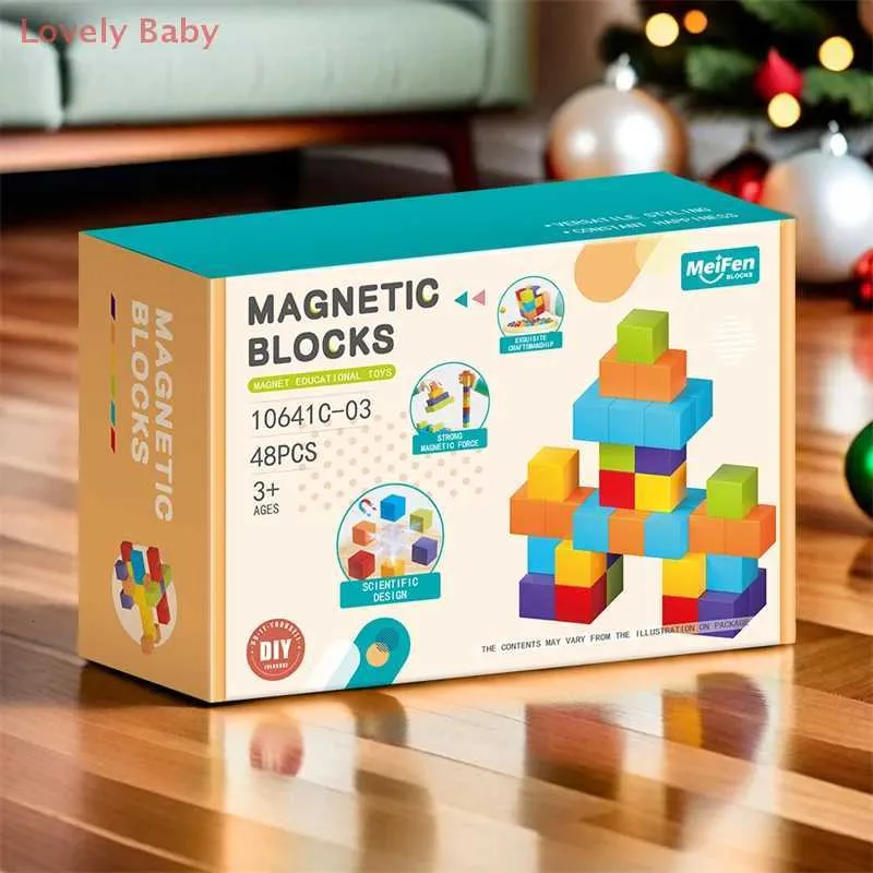 BBSDIY Magnetic Cubes Building Set STEM Learning Blocks For Kids Early ...