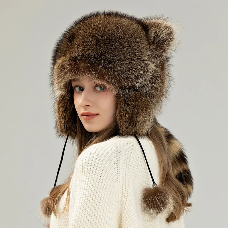 Trendy Womens Winter Hats Fluffy Stylish Warm Genuine  display picture 1