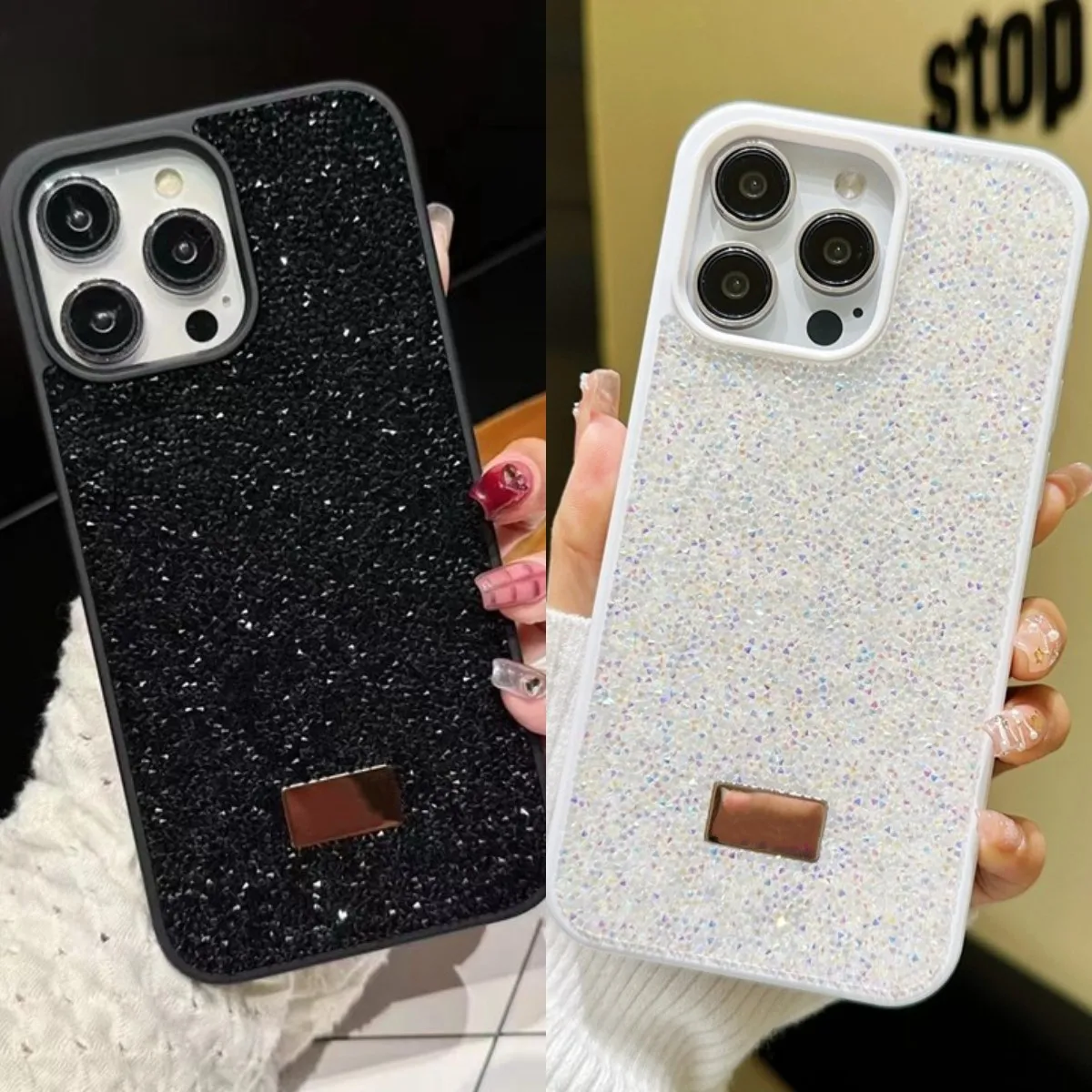 Casos De Telefone Glitter, Capa De Telefone Brilhante, Capa De Telefone  Celular Glamourosa, Cobertura De Telefone Protetora Com Detalhes Em Diamante  De $7.5 | DHgate, image size:1200x1200