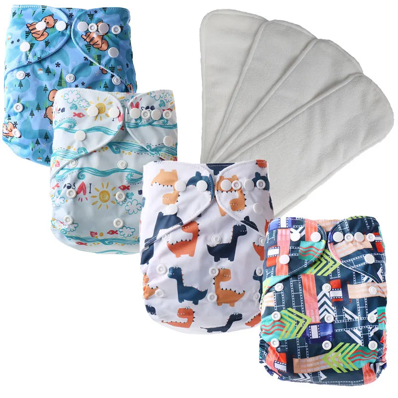 Reusable Baby Diape Cloth Diapers Nappies With Microfiber Insert