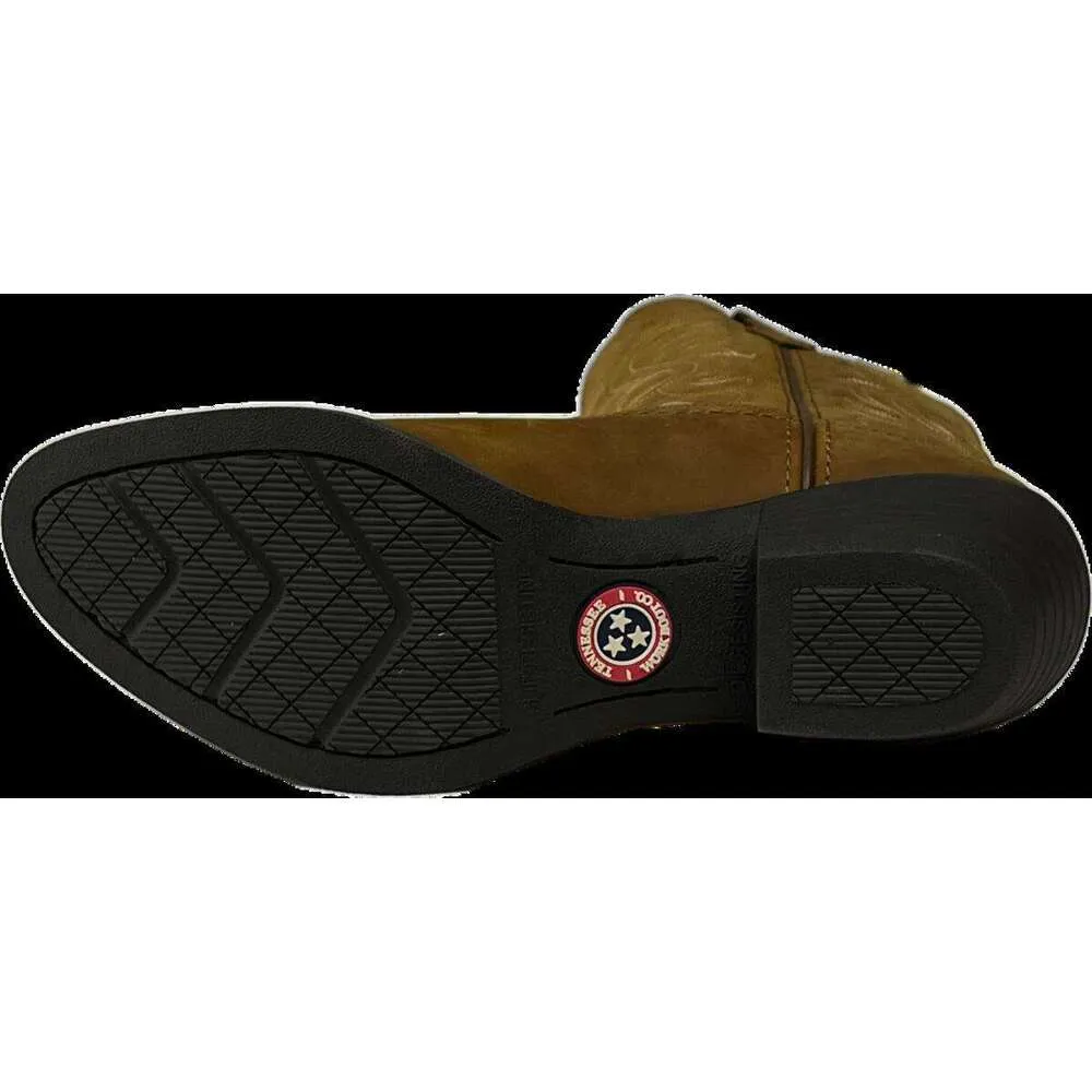 Western Inspired Designer Boots Tan Cowhide With Embroidery_voghion.com