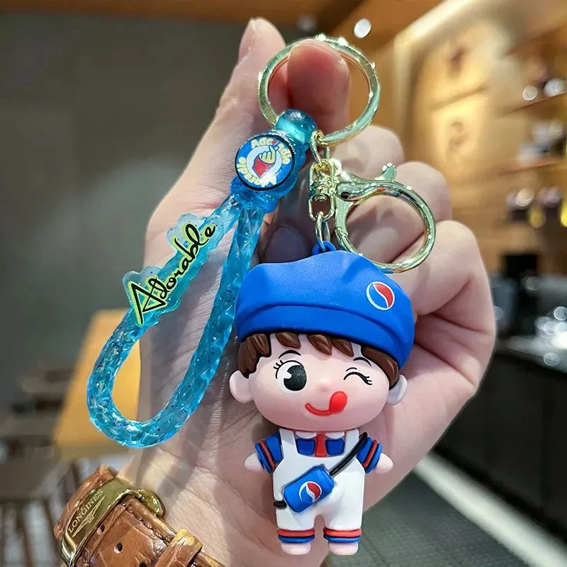 UPS Cute Anime Keychain Charms Personalized Couple Doll Key Rings ...
