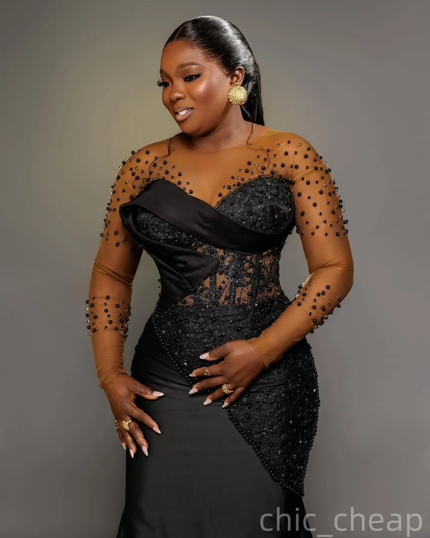 black dresses for engagement Oscar Satin Gown Perfect Photo Shoots 1XL Small Underbust= 32 inches NAOMI Black wedding dress Yes