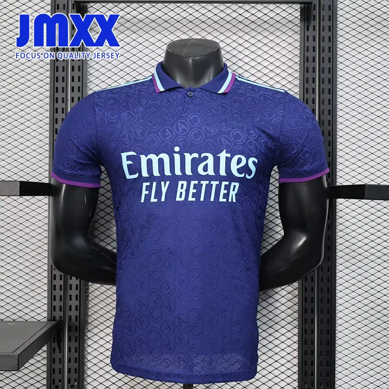 JMXX Men's Arsenal Soccer Jersey 2025 2026 Blue Short Sleeve
