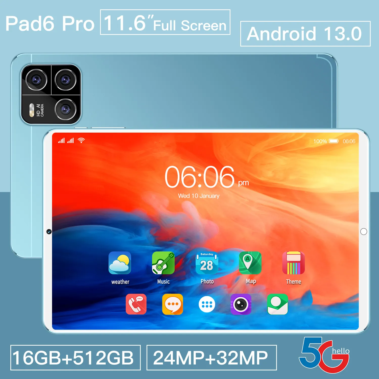 2025 Global Dedicated To 16+512G Pad6 Pro Spot Tablet... From