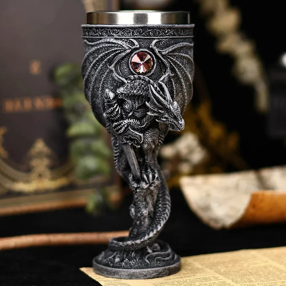 Silver Sword Dragon Wine Glass Medieval Resin... From Zuo10, $16.7 |  DHgate.Com