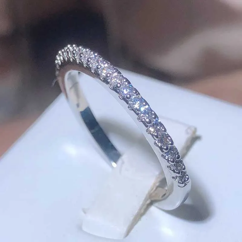 925 Stamp Slim Womens Ring Full Of Small Diamand Cubic Moissanite Diamondia Stone Wedding Engagement Trendy Jewelry_voghion.com