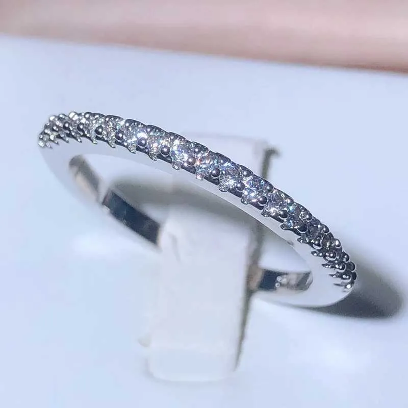 925 Stamp Slim Womens Ring Full Of Small Diamand Cubic Moissanite Diamondia Stone Wedding Engagement Trendy Jewelry_voghion.com