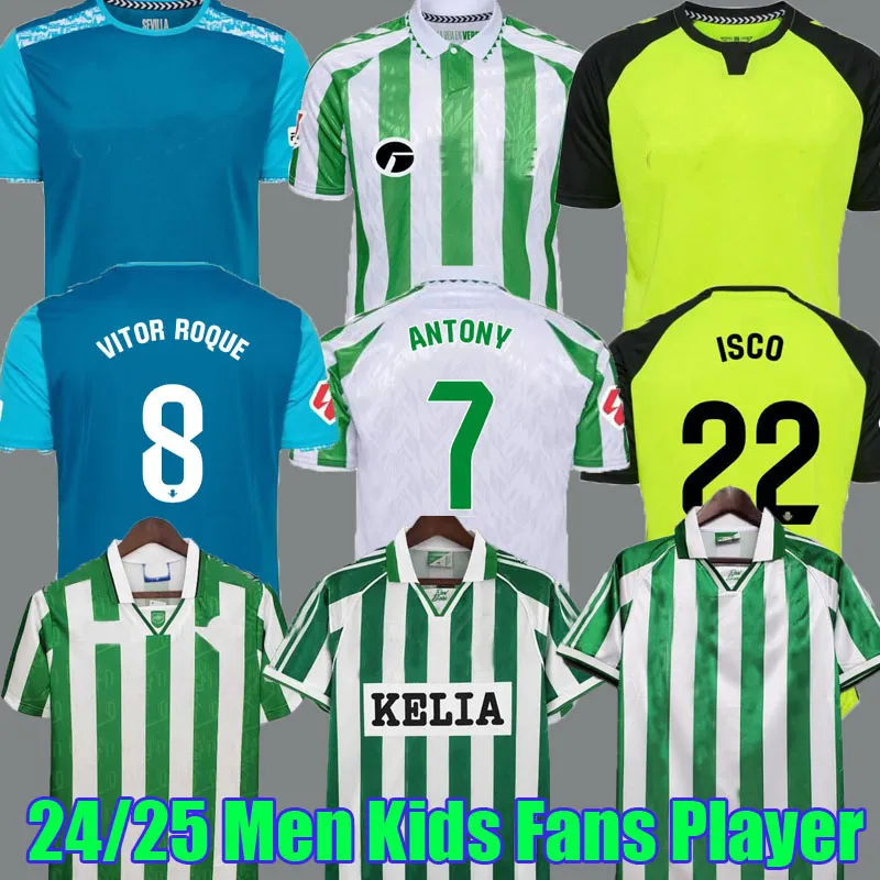【最終価格】Real Betis 24-25ユニフォーム 17番 ロドリ 24 25 Real Betis Men Soccer Jersey Forever Green 2025 Antony Isco