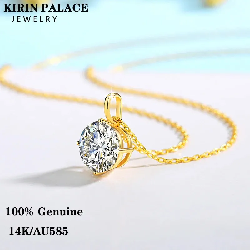 Save Big on Bulk 14k585 Gold 14K Gold Diamond Pendant Necklace For Women  Real Gold Fine Jewelry, Wedding Proposal Gift Best  Deals