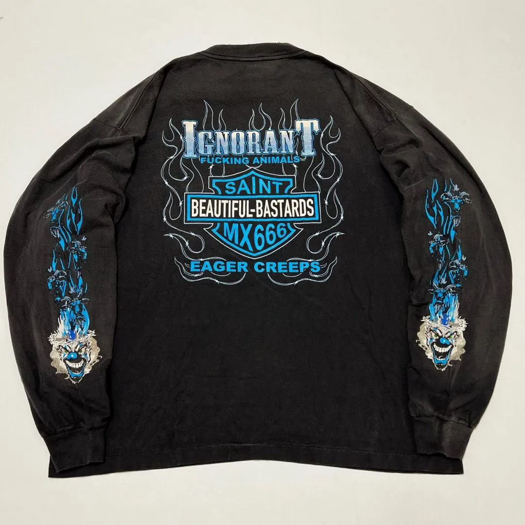 Wholesale FALECTION Mens Long Sleeve T Shirt Saint Mxxxxxx X