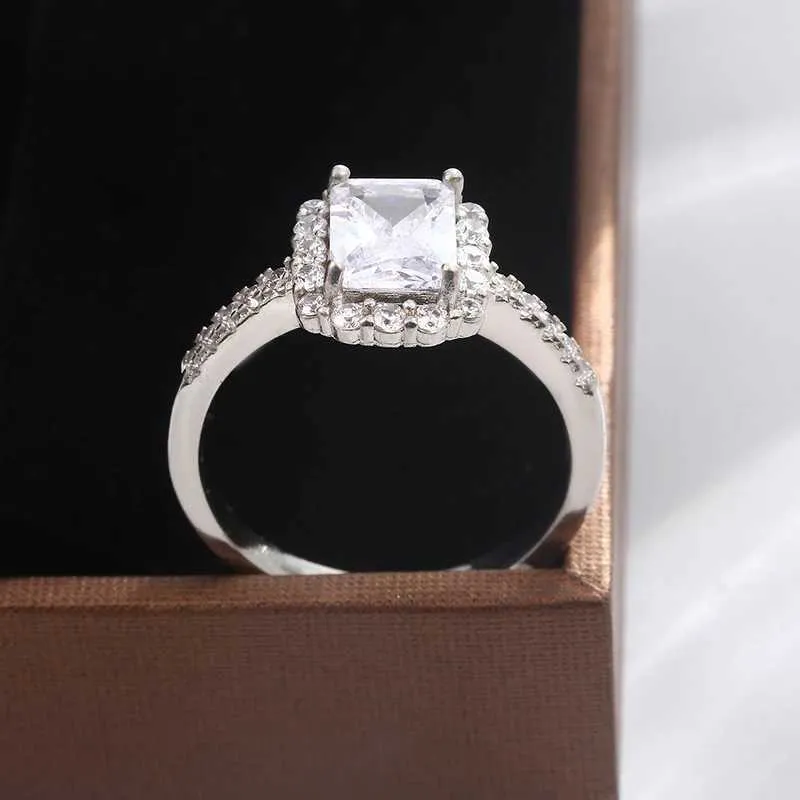 Luxury S925 Silver Round Moissanite Diamondia Crystal Rings For Women Dazzling Bridal Wedding Engagement Anniversary_voghion.com