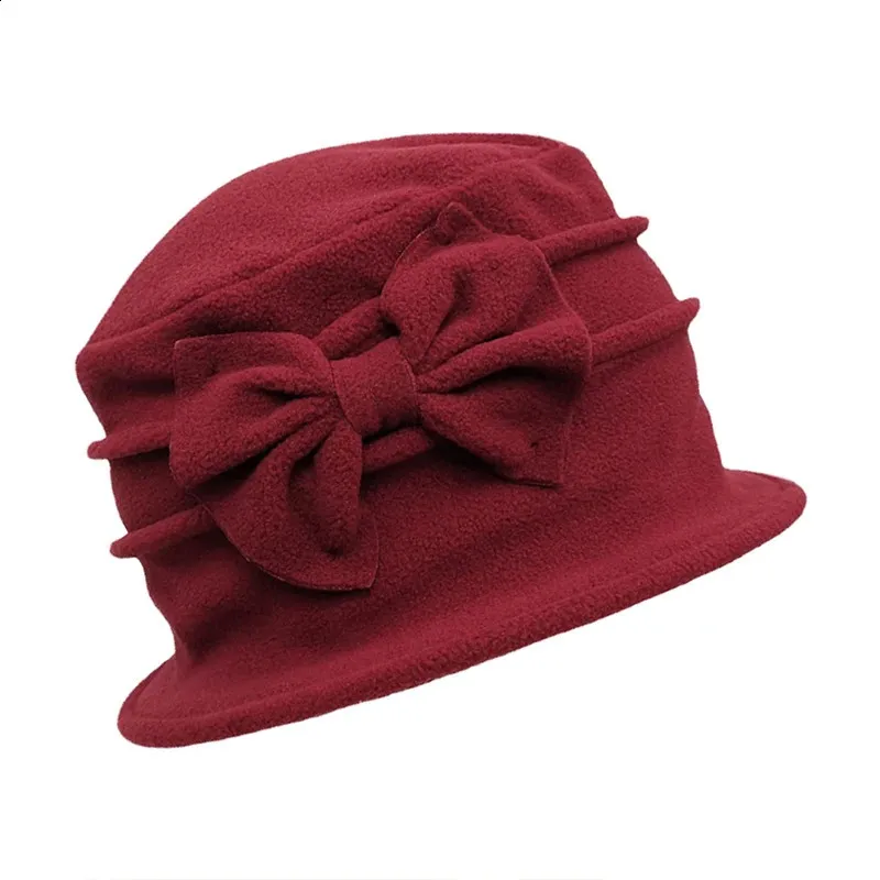 Fleece Beret Hat Classic Winter Bucket Hat French Vintage Floral Women Beret Hat French Vintage Floral Wool Dress Cloche  main image 2
