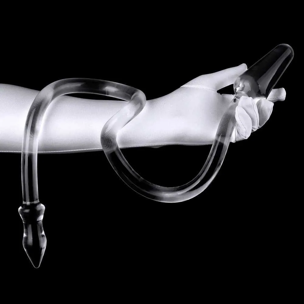 90cm Super Long Dual Head Anal Plug Soft Clear... From Swagger_fashion1,  $8.09