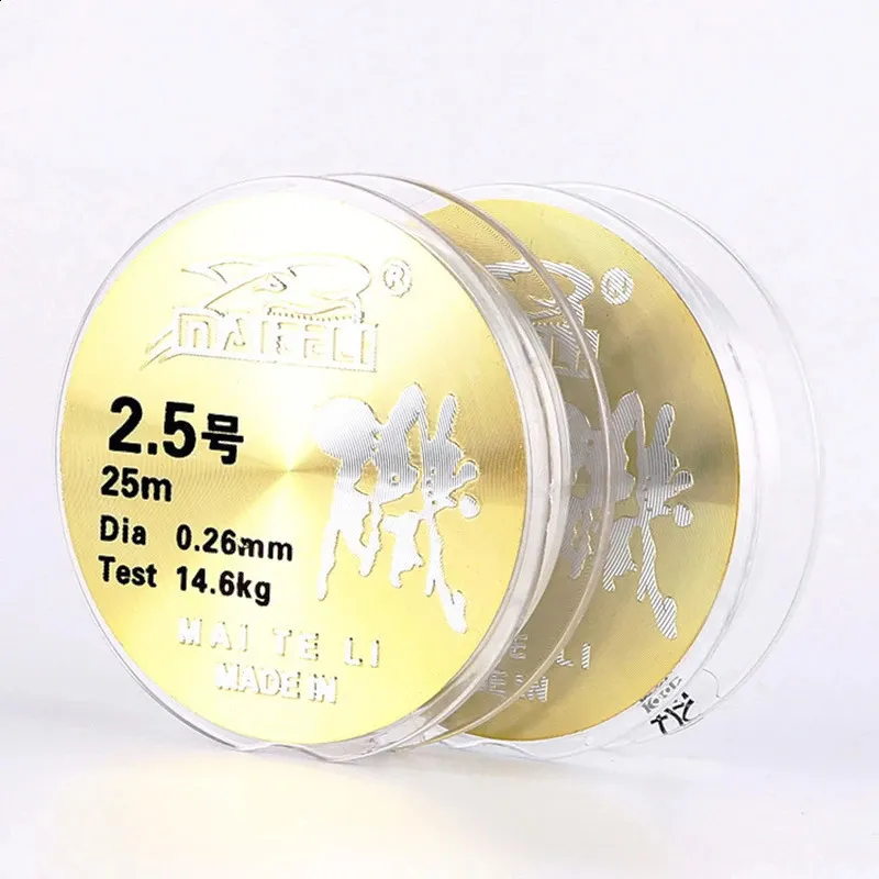 25m Nylon Yellow Braided Fishing Line For Rock Clear... 