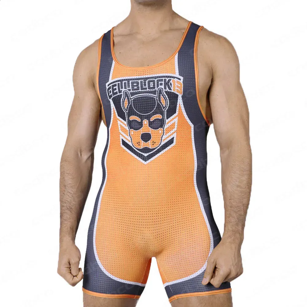 Rane Sports Combinaison De Lutte Homme - Collant Fitness Moulant Sans Manches