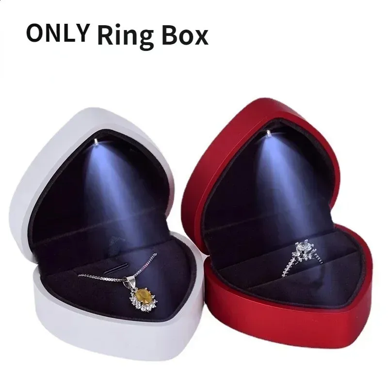 Save Big on Bulk Heart Shaped Ring Light Creative Heart Shaped LED Light  Jewelry Box Highend Proposal Confession Ring Pendant 250117 Best Deals on 