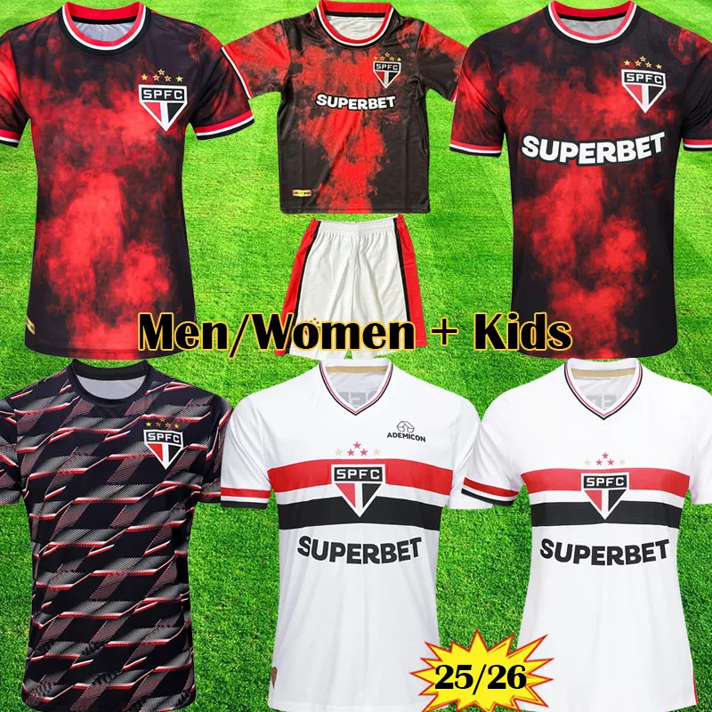 Camisa Sao Paulo 25 26 Kits 2025 Sao Paulo Soccer Jerseys LUCAS