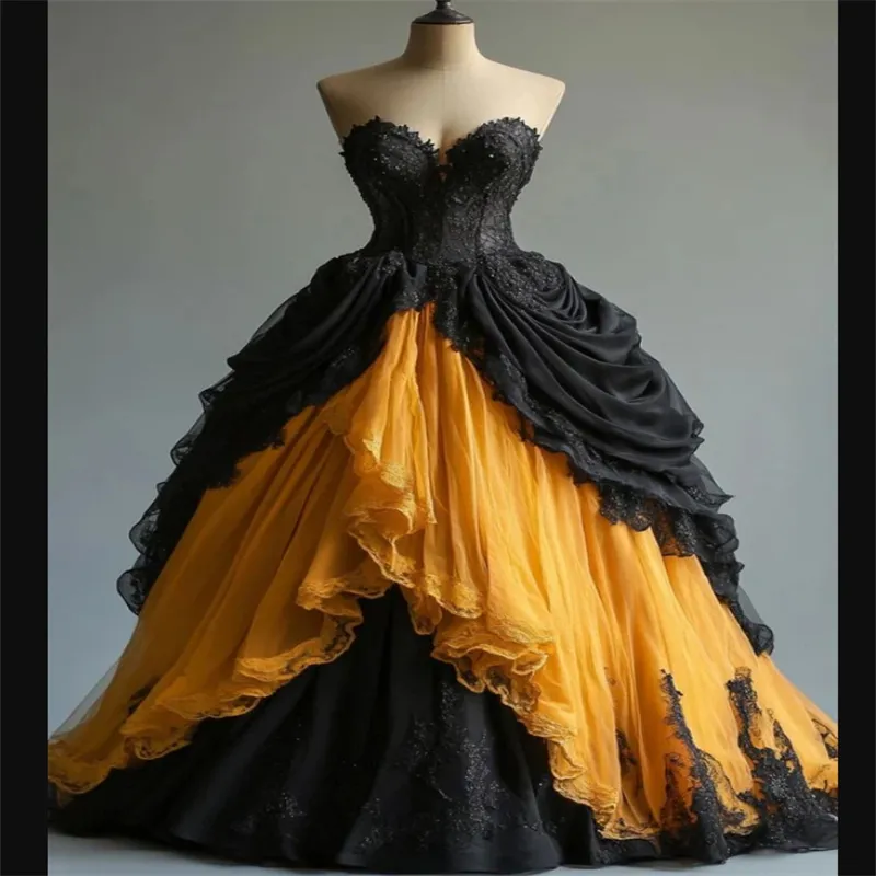 orange and black wedding dress CAMO wedding dress with PICKUPS and CORSET option – Weddings in Camo main image 0