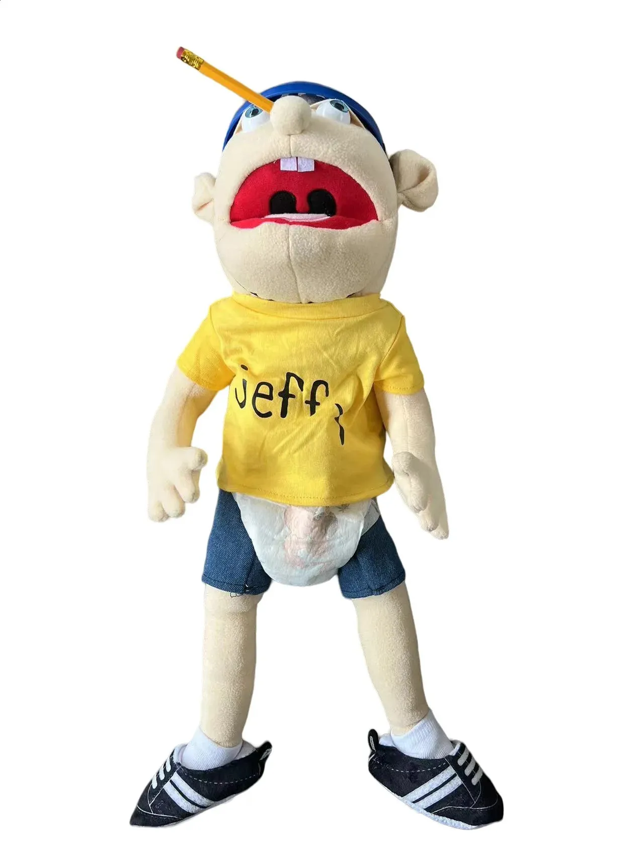 Jeffy Puppet | Marionnette Jeffy | Poupée en Peluche De Farce De Marionnette À Main en Peluche avec Bouche De Travai-l pour Enf-Ants Jeu De Rôle Narration D'histoire Jeffy Puppet | Marionnette Jeffy | Poupée en Peluche De Farce De Marionnette À Main en Peluche avec Bouche De Travai-l pour Enf-Ants Jeu De Rôle Narration D'histoire