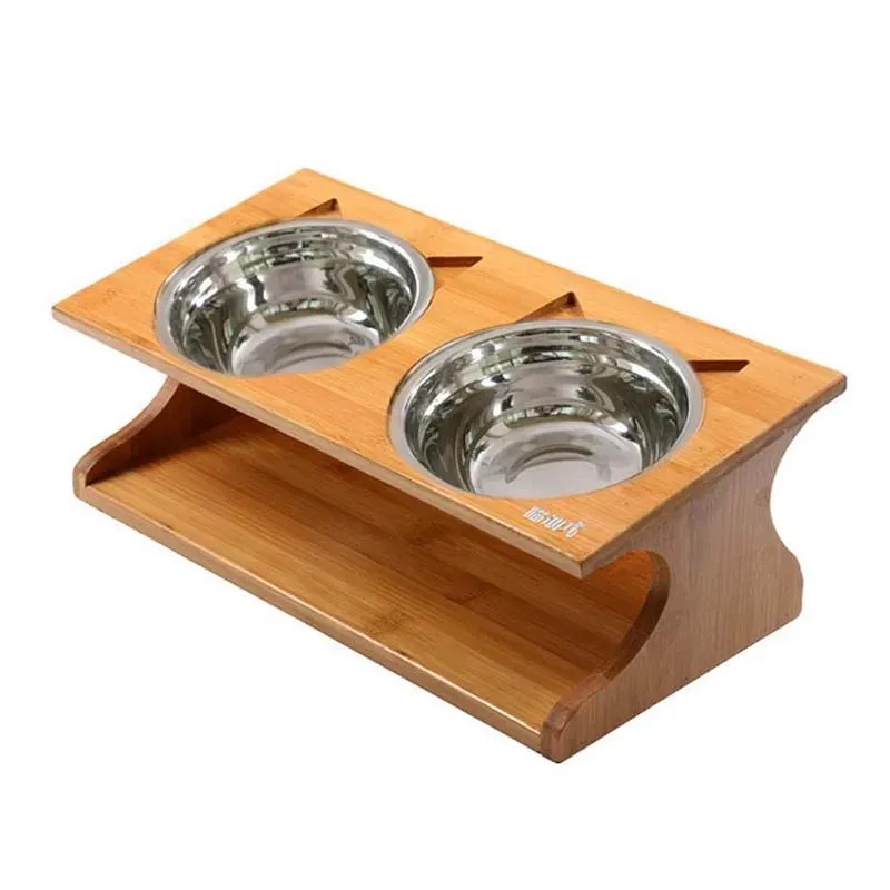 162632 Tilted Bowl Cat Puppy Kitten Food Dish Dog Feeder Water Dispenser Pet Supplies_voghion.com