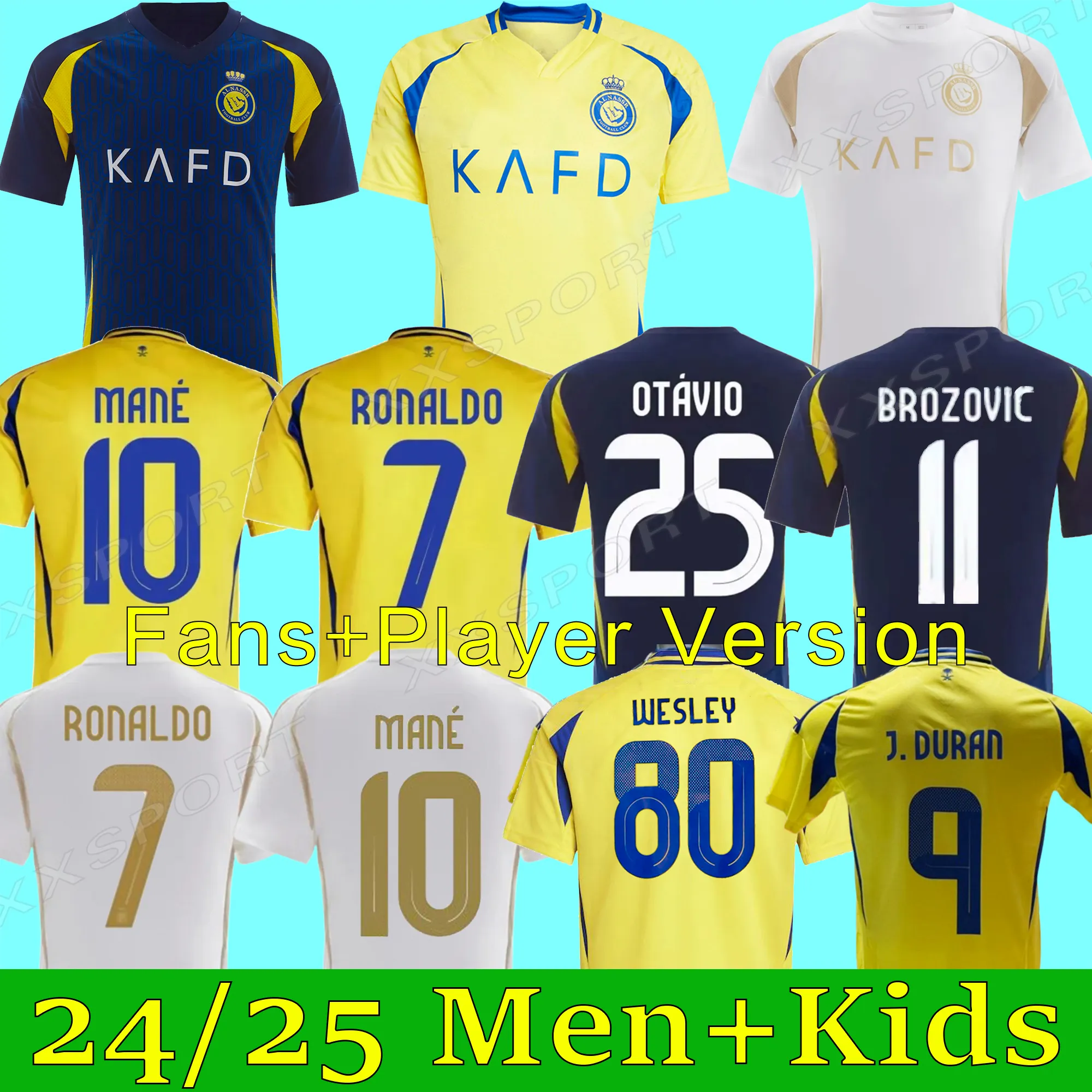Bespaar veel op bulk Al Nassr FC Soccer Jerseys Ronaldo 2024 2025 Home  Yellow Away 25 26 CR7 Gonzalo Martinez DURAN Ghislain Konan Vincent  Aboubakar