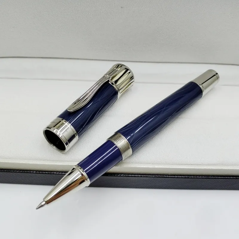 Luxury Ballpoint Pens: Black/Blue Resin Roller Ball Pen Premium