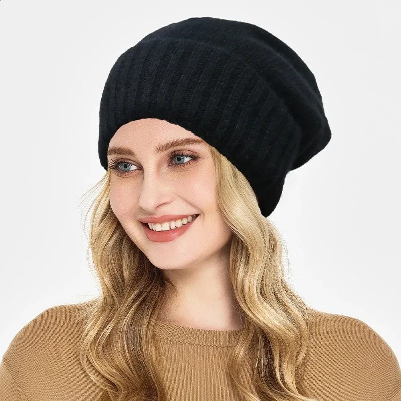 Women\'s Satin-Lined Knit Beanie - Solid American Trends Beanies Women Winter Hats for Women Satin  main image 3