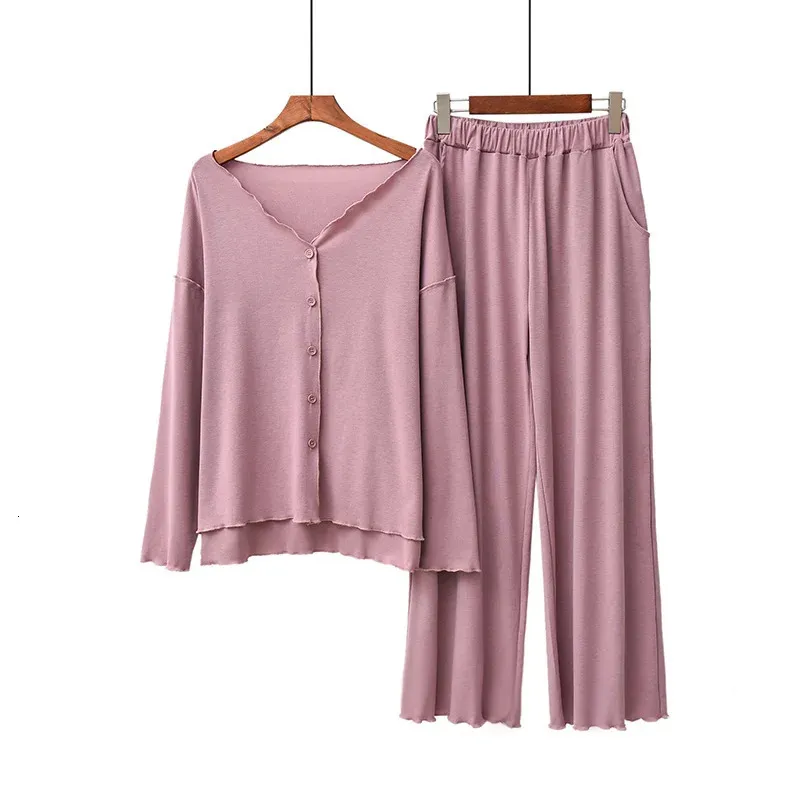 Japanese style acrylic cotton pajamas suit ladies spring autumn ...