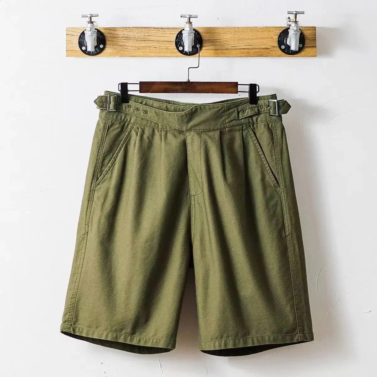 Vintage Gurkha Shorts Men Safari Style High Waist From