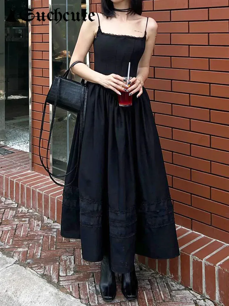 korean style maxi dress Korean Style Black Maxi Dress Women Floor-Length Sleeveless Chiffon  Synthetic Fiber from Dhgate Urban Sexy Dresses
